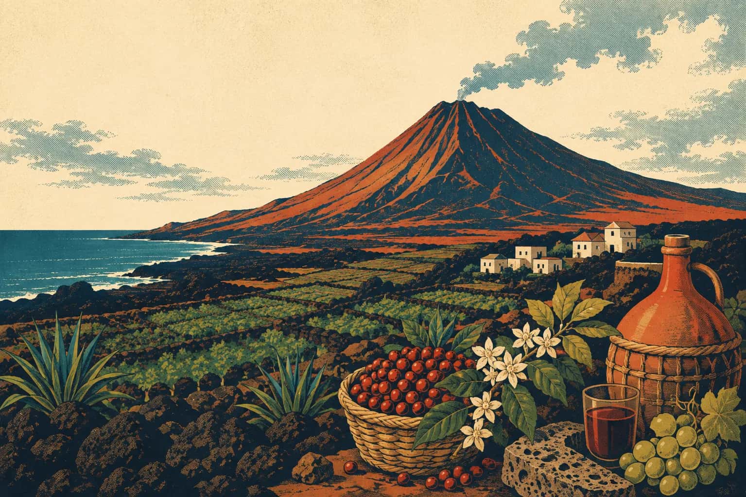 Isola di Fogo a Capo Verde, vulcano, caffè e prodotti tipici